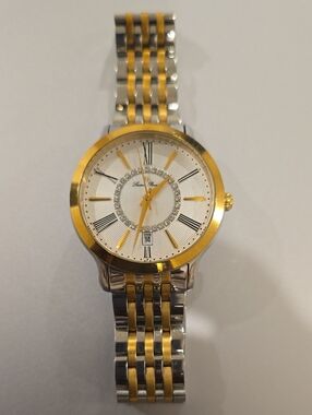 Lucien Piccard Two-Tone Gold and Silver Women's Crystal Dial Watch